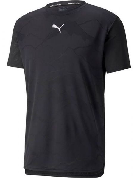 Męski T-Shirt Puma Train Vent Short Sleeve - puma black/jacquard
