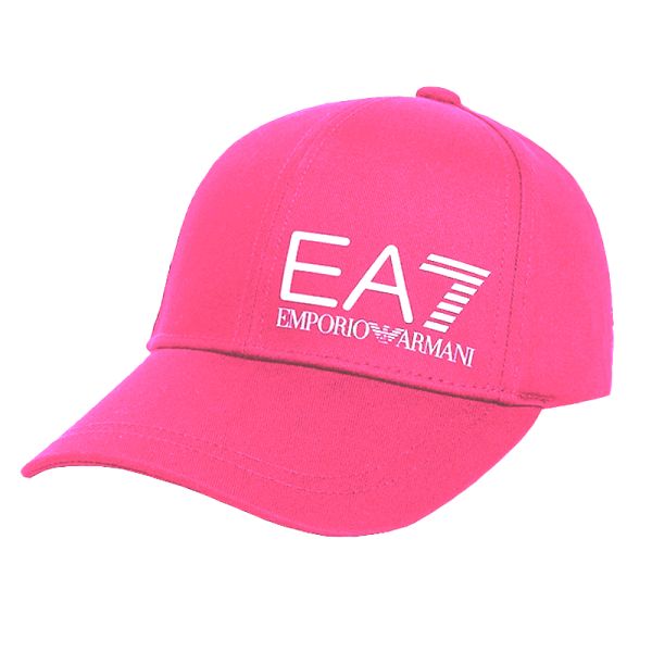 Καπέλο EA7 Man Woven Baseball Hat - pink yarrow/white