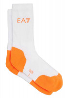 Tennisesokid  EA7 Unisex Knitted Socks 1P - white/orange