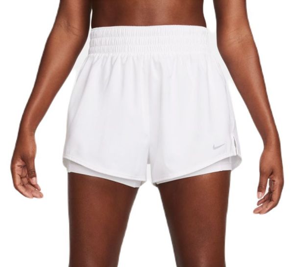 Shorts de tennis pour femmes Nike Dri-Fit One Shorts - white/reflective silver
