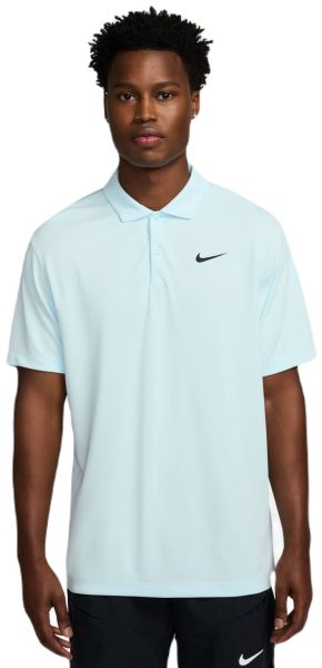 Męskie polo tenisowe Nike Court Dri-Fit Solid Polo - glacier blue/black