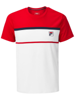 Тениска за момчета Fila T-Shirt Steve Boys - white/fila red