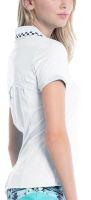 Tenisa T-krekls sievietēm Lucky in Love Cool Urbana Geo Mod Notch Short Sleeve - white Tenisa T-krekls sievietēm Lucky in Love Cool Urbana Geo Mod Notch Short Sleeve - white