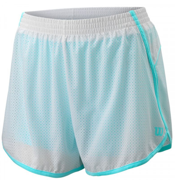 Shorts de tenis para mujer Wilson W Competition Woven 3.5 Short - white/island paradise