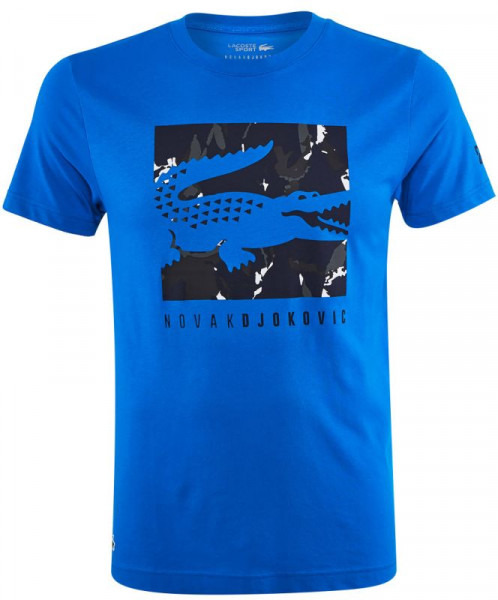  Lacoste Men's SPORT Novak Djokovic Camo Croc Logo T-Shirt - blue/navy blue/white/dark grey/black