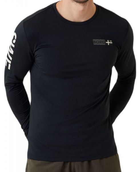 Tricou tenis bătbați Björn Borg Sthlm First Layer T-Shirt - black beauty