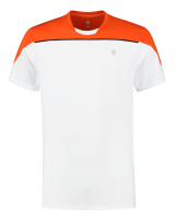 Pánské tričko K-Swiss Tac Hypercourt Block Crew Tee 3 - white/spicy orange