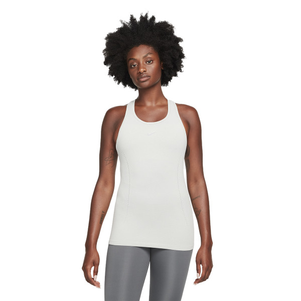Marškinėliai moterims Nike Dri-FIT ADV Aura W - lt smoke grey/reflective silv