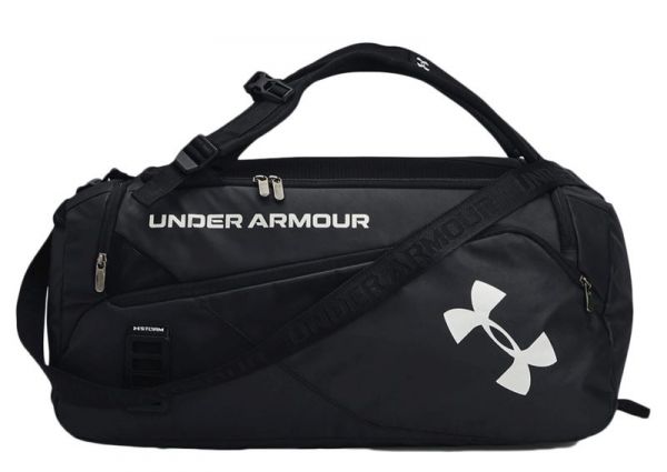 Sport bag Under Armour Contain Duo MD Duffle - black/metalic silver