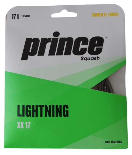 Cordaje de squash Prince Lightning XX (10m) - black - Negro