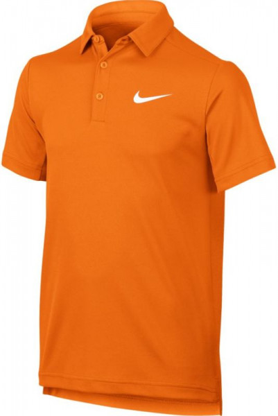  Nike Dry Polo YTH - tart orange/white