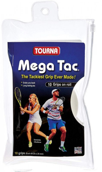 Χειρολαβή Tourna Mega Tac XL 10P - white