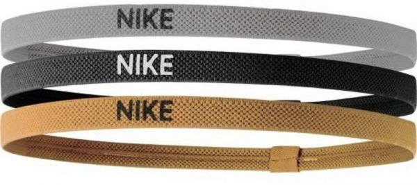 Stirnband Nike Elastic Headbands 2.0 3P - silver/black/gold