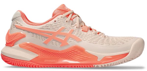 Zapatillas de tenis para mujer Asics Gel-Resolution 9 Clay - pearl pink/sun coral