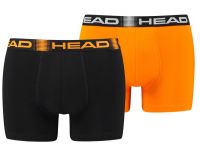 Męskie bokserki sportowe Head Men's Seasonal Boxer 2P - black/orange