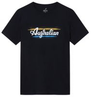 T-shirt da uomo Australian Cotton T-Shirt Brush Line Print - blu navy