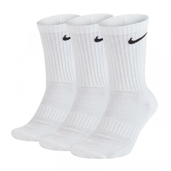 Tennisesokid  Nike Everyday Cotton Cushioned Crew 3P - white/black