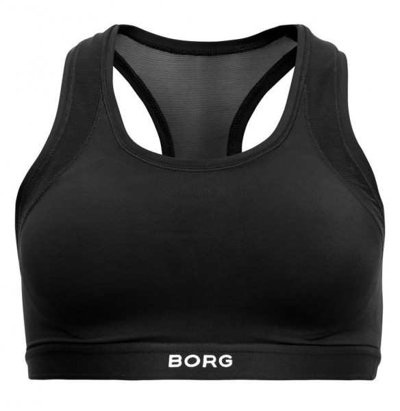 Women's bra Björn Borg Medium Top Sky Solid W - black beauty