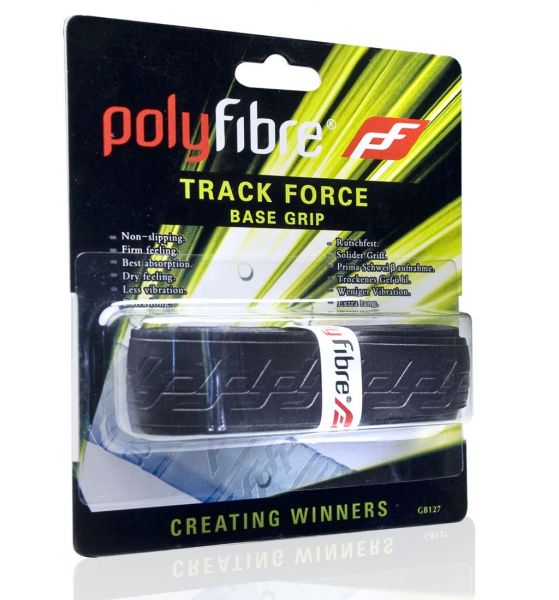 Tennis Basisgriffbänder Polyfibre Track Force Base Grip - black