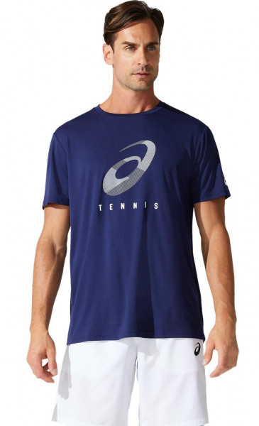 Camiseta para hombre Asics Court M Spiral Tee - peacoat