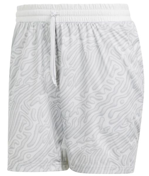 Pantaloncini da tennis da uomo Adidas Tennis Heat.Rdy Pro Printed Ergo 7' Short - grey one/charcoal solid grey