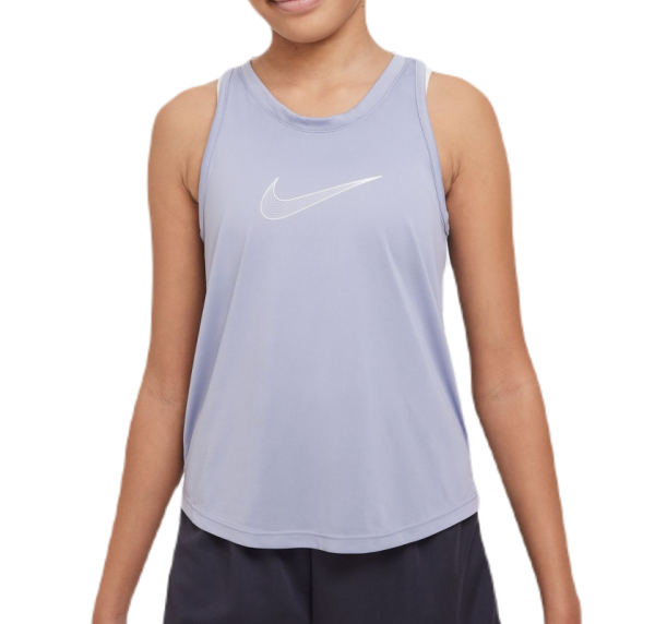 Maglietta per ragazze Nike Dri-Fit One Training Tank - indigo haze/white