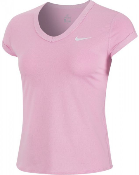  Nike Court Dry Top SS W - pink rise/white