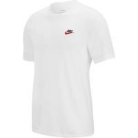 T-shirt pour hommes Nike NSW Club Tee M - Blanc, Noir, Rouge