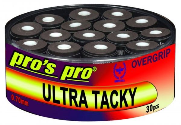 Grips de tennis Pro's Pro Ultra Tacky (30P) - Noir