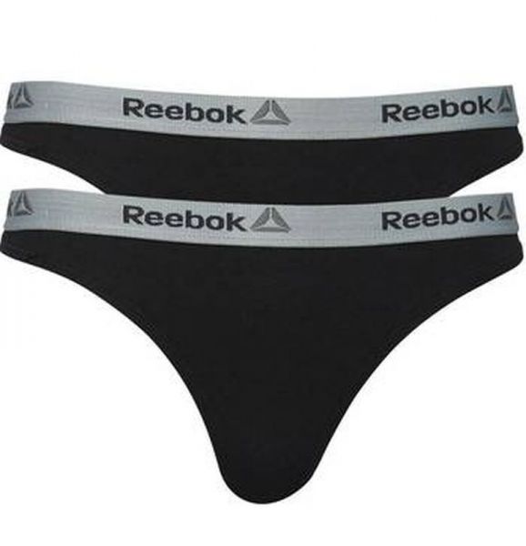 Kalhotky Reebok Womens Thong Raquel 2pk - black