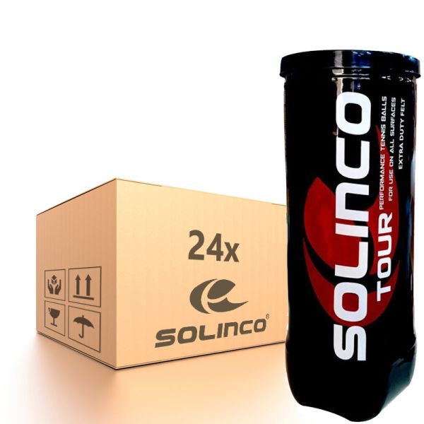 Tenisa bumbiņas kartona kastēs Solinco Tour - 24 x 3B