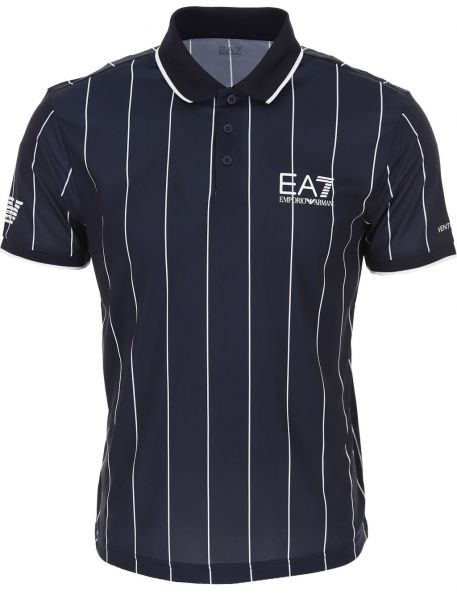  EA7 Man Jersey Polo Shirt - blue/white