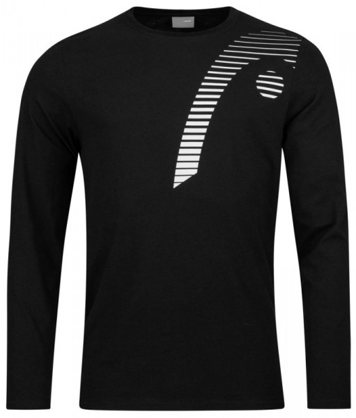 T-shirt de tennis pour hommes (manche longues) Head Club 21 Cliff LS M - black