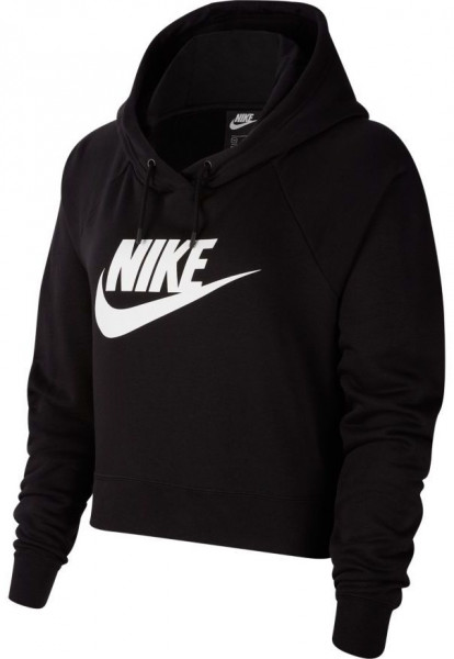  Nike Sportswear Essential Hoodie Fleece GX Crop W - black/white