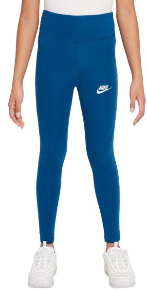 Girls' trousers Nike Kids Sportswear Favorites High-Waist Leggings - court blue/white