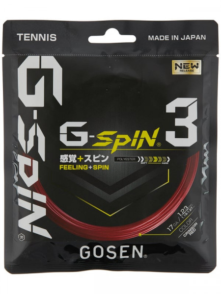 Tenisz húr Gosen G-Spin 3 (12.2 m) - red