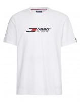 Tricouri bărbați Tommy Hilfiger Essentials Big Logo SS Tee - white