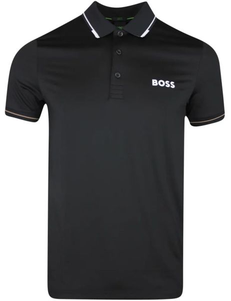 Męskie polo tenisowe BOSS Paul Pro Slim Fit Polo Shirt - black