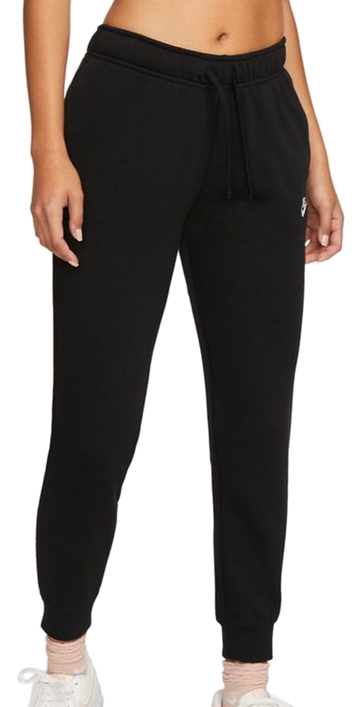 Nike Womens Club Fleece Pant, Black / Black / White