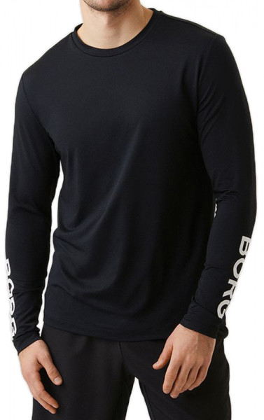 Tricou tenis bătbați Björn Borg Long Sleeve T-shirt M - black beauty