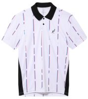 Herren Tennispoloshirt Australian Ace Polo Shirt With Stripes - bianco