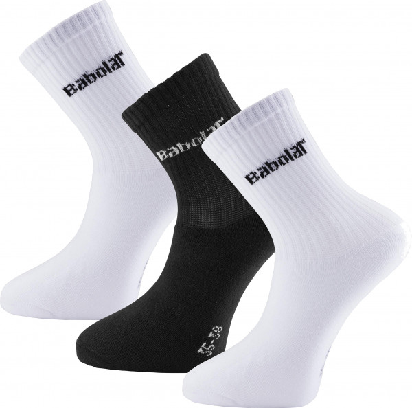  Babolat 3 Pairs Socks Junior - 3 pary/white/black/white