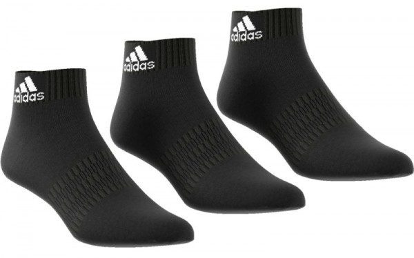 Tenisa zeķes Adidas Cushion Ankle 3PP - Black/Black/Black