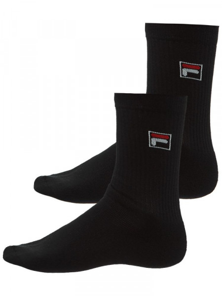 Čarape za tenis Fila Long Frottee Socks 2P - black