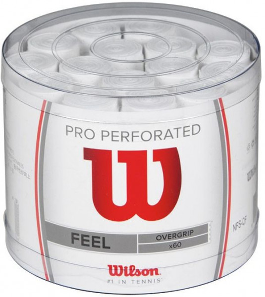 Owijki tenisowe Wilson Pro Overgrip Perforated 60P - white