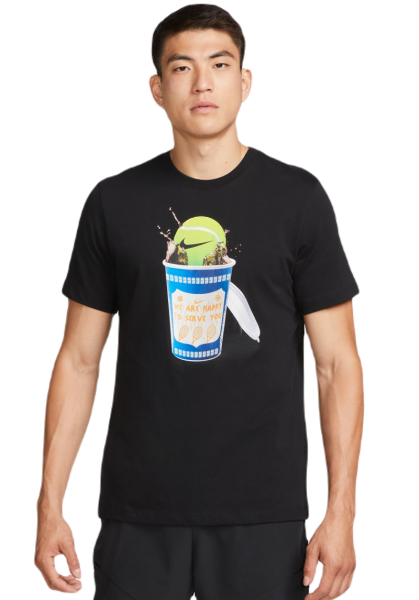 Herren Tennis-T-Shirt Nike Court Tennis T-Shirt - black