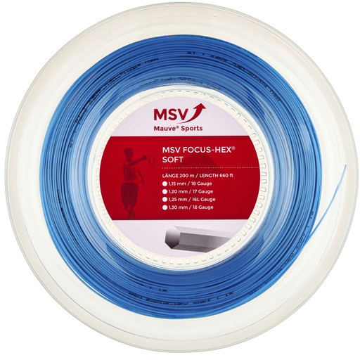 Χορδή τένις MSV Focus Hex Soft (200 m) - sky blue