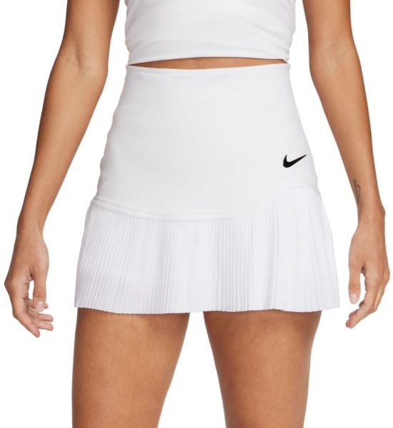 Damen Tennisrock Nike Dri-Fit Advantage Pleated Skirt - white/white/black