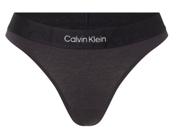 Kalhotky Calvin Klein Thong 1P - black