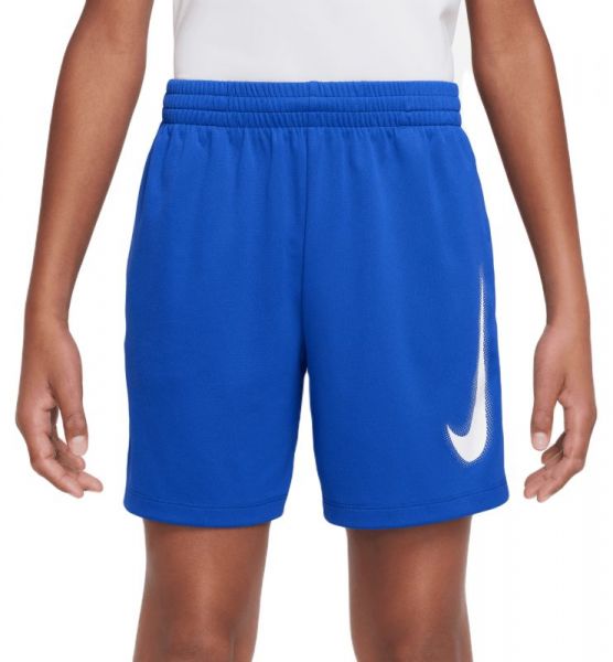 Pantaloncini per ragazzi Nike Dri-Fit Multi+ Graphic Training Shorts - game royal/white/white